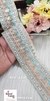 Light Mauve-Blue Multi-Layered Organza Lace