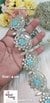 Aqua Mirror Blossom Laser-Cut Gota Lace