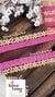Designer Pink Flowers Embellished Trim