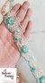 Tuquoise Blue Flowers On Net Fancy Trim