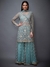 Powder Blue Rutvi Floral Ensemble