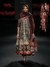 Charcoal Grey Burgundy Jamdani Suit Set