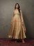 Beige & Khaki Imrancoat Anarkali Set