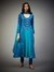 Royal Blue & Turquoise Phulkari Suit Set