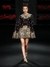 Black Beige Dahlia Cape