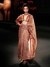 Peach Multi Pitch Patch  Saree With Belt