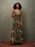 Black & Beige Tree Of Life Dress