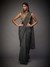 Charcoal Grey Shirley Pre-Draped Saree