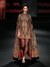 Black  Rust Mehroz Dress With Cape