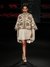 Off White Tree Of Life Dress With Cape