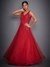 Red Tulip Embroidered Gown