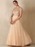 Peach & Gold Rashika Embroidered Gown