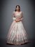 Off White & Pink Bengal Garden Lehenga Set