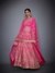 Neon Pink Concentric Eye Lehenga Set