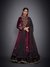 Burgundy & Black Baroque Lehenga Set