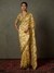 Khaki & Beige Anayna Saree With Unstitched Blouse