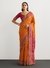 Saffron & Fuchsia Blossom Saree