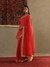 Candy Coral Bindiya Saree With Unstitched Blouse
