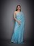 Turquoise Kaya Saree With Unstitched Blouse