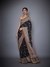 Black & Beige Chamba Saree With Unstitched Blouse