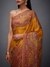 Yellow & Red Nagina Saree With Unstitched Blouse