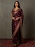 Prune Girija Saree With Unstitched Blouse