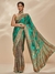 Jade & Multi Anantnag Saree With Unstitched Blouse