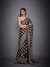 Black Agora Jasmine Saree With Unstitched Blouse