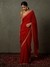 Red Sohini Saree With Stitched Blouse