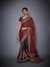 Burg & Black Parampara Saree With Stitched Blouse