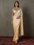 Off White Deepali Saree With Stitched Blouse