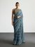 Blue & Beige Brocade Jamawar Saree