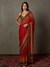 Berry Red Petunia Saree With Stitched Blouse