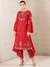 Red Tales Of Uzbek Cotton Kurta Set