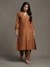 Brown Whimsical Heritage Chanderi Kurta Set