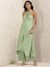 Green Crystal Kurta Set