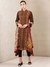 Brown & Multi-Color Venkatil Crepe Suit Set