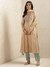 Beige & Khaki Zeeni Suit Set