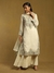 Off White Patch Floral Cotton Sharara Set