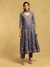 Blue Greece Cotton Anarkali Suit Set