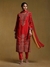 Red Pestelle Crepe Suit Set