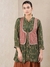 Green Alvira Allover Crepe Suit Set