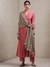 Pink Erham Anarkali Suit Set