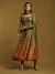 Olive Green Alexander Crepe Anarkali Suit Set