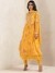 Yellow Carnation Anarkali Suit Set