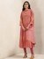 Rose Pink Mothra Anarkali Suit Set