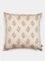 Pink & Beige Koshambi Square Cotton Cushion