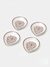 Beige & Pink  Minar Diya (Set Of 4)