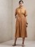 Brown Classic Cotton Shirt Dress