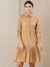 Beige Modern Minimalist Cotton Dress